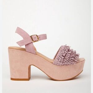 Cordani Liona Raffia Platform Sandal Size 8